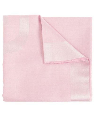 Givenchy Silk Scarf With Logo, - Pink