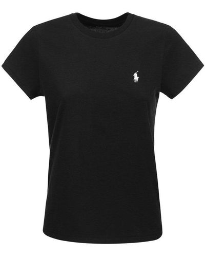 Polo Ralph Lauren Polo Pony Embroidered Crewneck T-shirt - Black