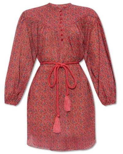Isabel Marant Floral Pattern Dress 'Kildi' - Red