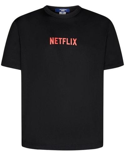 Junya Watanabe Netflix Cotton T-shirt - Black