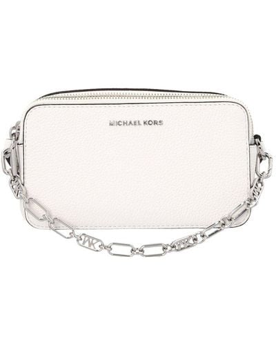 MICHAEL Michael Kors Logo Plaque Zip-up Crossbody Bag - Natural