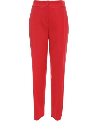 Emporio Armani Wide Leg Lady Pants With Pence - Red