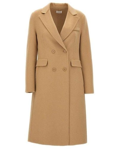 P.A.R.O.S.H. Double-breasted Mid-length Coat - Natural