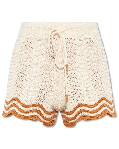 Zimmermann Crochet Shorts - Natural