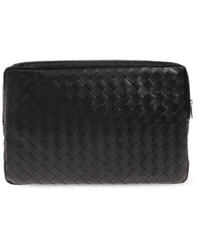 Bottega Veneta Handbag With Intrecciato Weave - Black