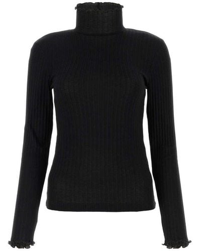A.P.C. High-neck Knitted Jumper - Black