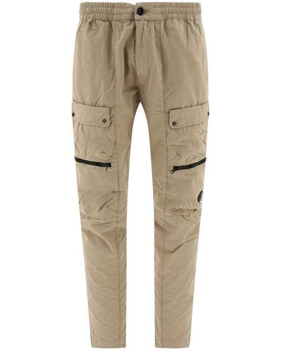 C.P. Company Lens Patch Cargo Trousers - Natural