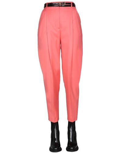 Alexander McQueen Pants Peg Leg - Red