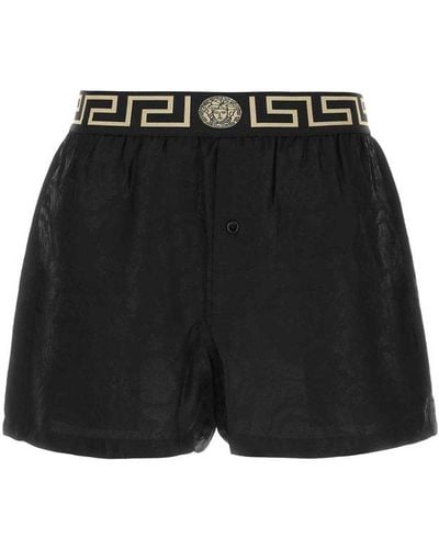 Versace Viscose Pyjama Shorts - Black