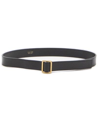 The Row Jin Square Buckled Belt - White