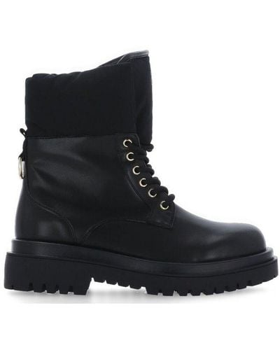 Versace Lace-up Ankle Boots - Black