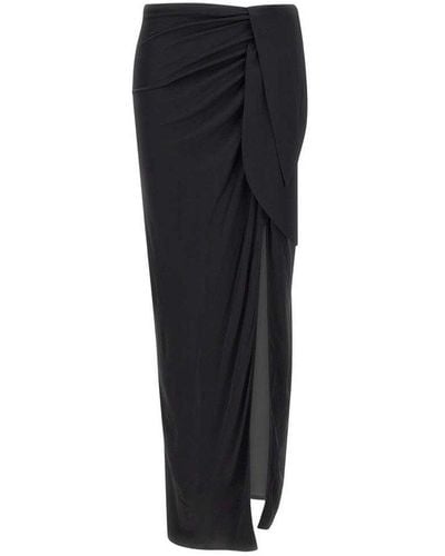 Moschino Jeans Side Slit High-waisted Skirt - Black