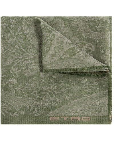 Etro Scarf With Decorative Pattern, - Green