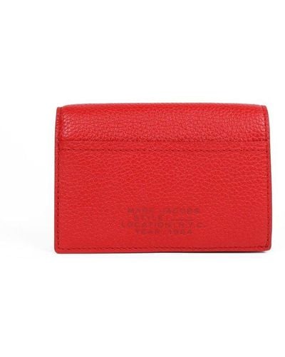 Marc Jacobs Logo Embossed Small Bifold Wallet - Red