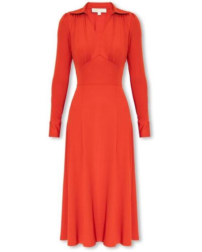 MICHAEL Michael Kors Dress With Long Sleeves - Red