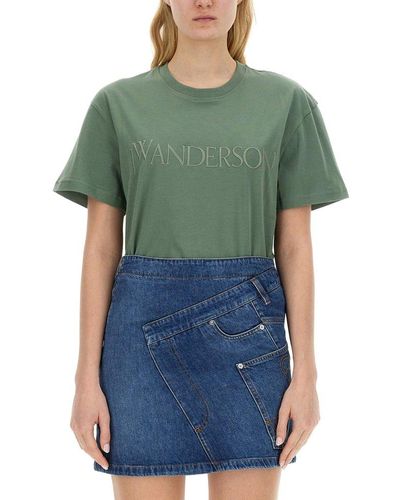 JW Anderson T-Shirt With Logo - Green