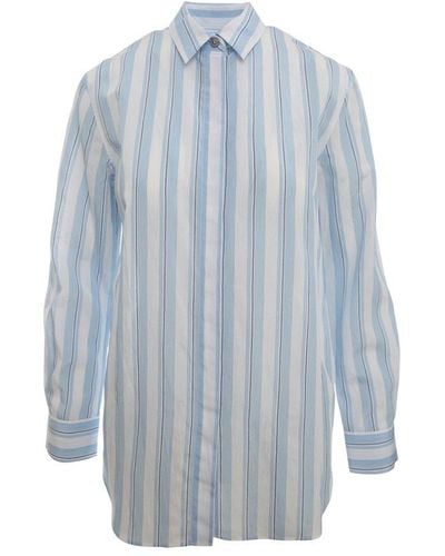 PS by Paul Smith Oversized Striped Shirt - Blue