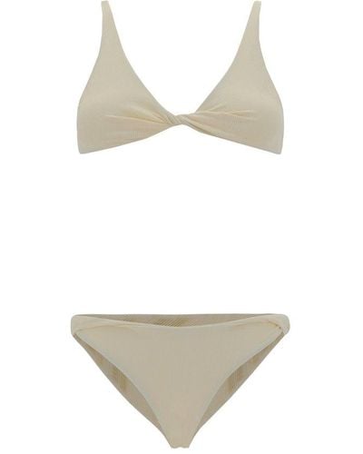 The Attico Twist Detailed Two-piece Swimsuit - White