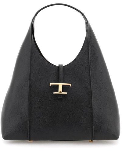 Tod's 't Timeless' Medium Shopping Bag - Black