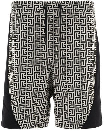 Balmain Cotton Bermuda Shorts - Black