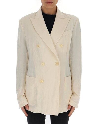 Barena Double Breasted Blazer - Natural