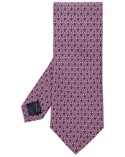 Ferragamo Silk Tie - Purple