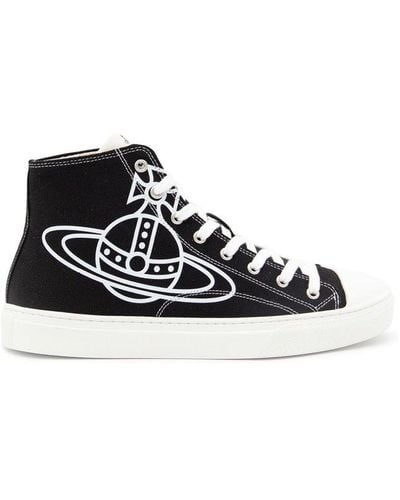 Vivienne Westwood Orb Motif High Top Trainers - White