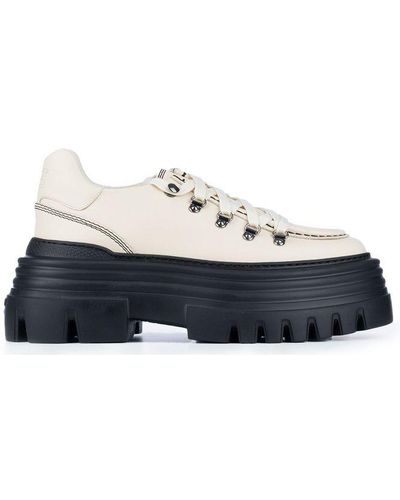 Bally Glody Round Toe Platform Brogues - White