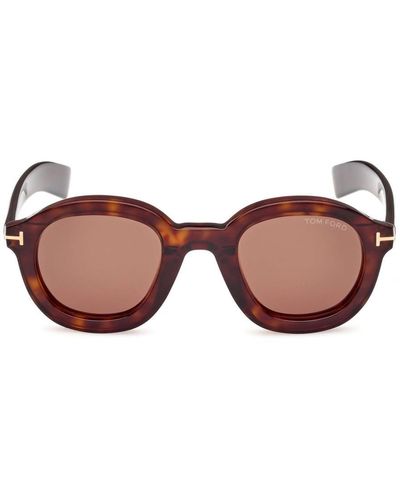 Tom Ford Raffa Oval Frame Sunglasses - Multicolour