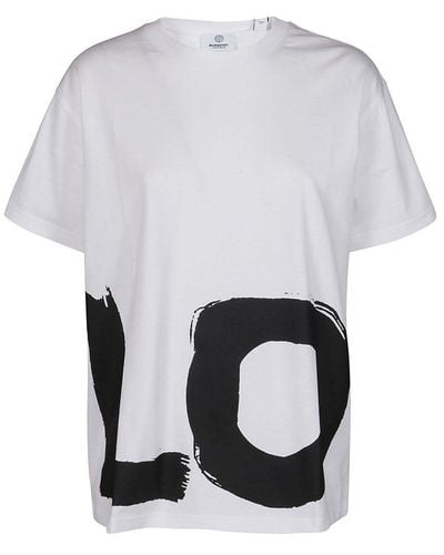 Burberry Love Print Oversized T-shirt - White