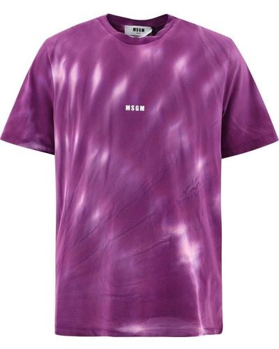 MSGM Cotton T-shirt - Purple