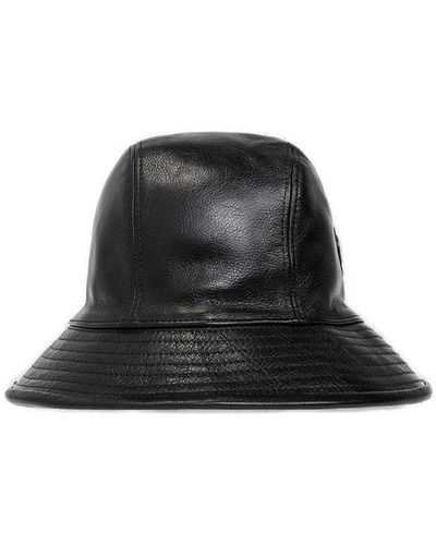 Gucci Horsebit-detailed Leather Bucket Hat - Black