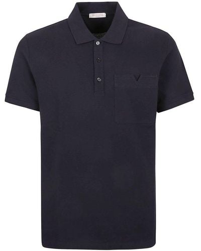Valentino Vlogo-detailed Polo Shirt - Blue