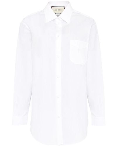 Gucci Cotton Oversize Shirt - White