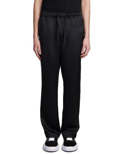 Needles Logo Embroidered Drawstring Trousers - Black