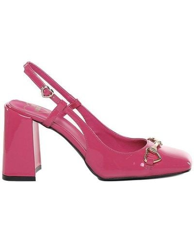 Love Moschino Block Heel Slingback Pumps - Pink