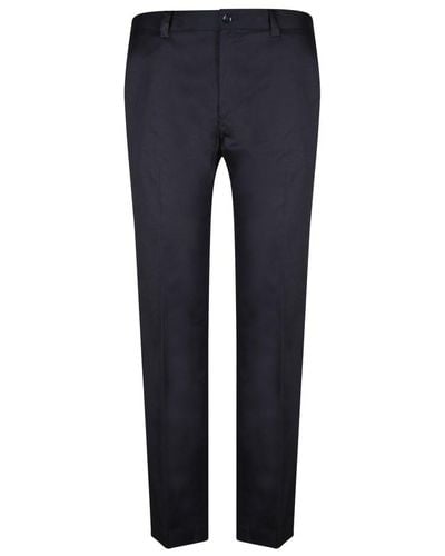 Dolce & Gabbana Logo-patch Tailored Trousers - Blue