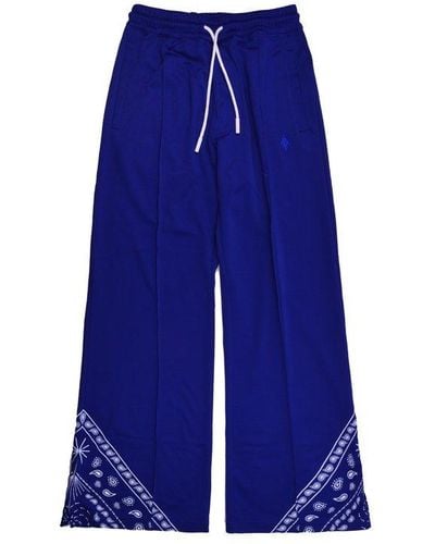 Marcelo Burlon Bandana Printed Drawstring Track Trousers - Blue