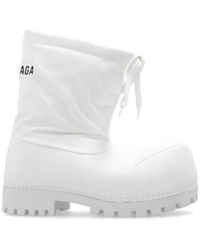 Balenciaga Alasca Low Snow Boots - White