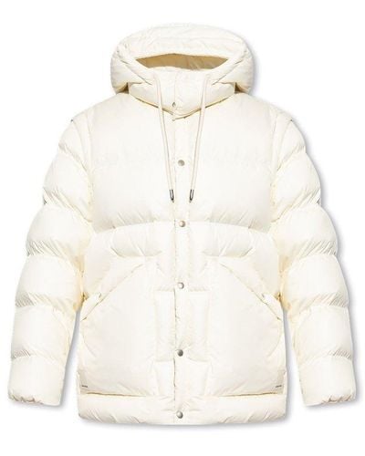 Emporio Armani Down Jacket With Detachable Sleeves - Natural