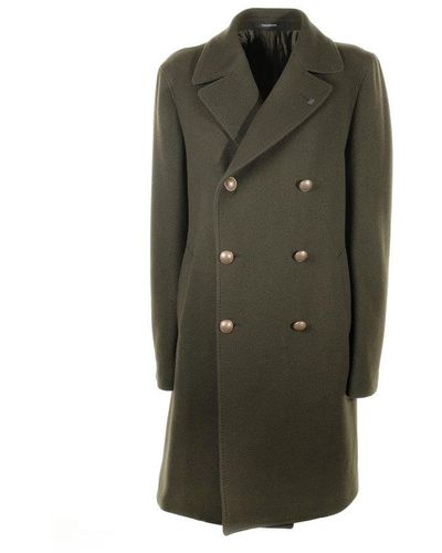 Tagliatore Green Double-breasted Coat