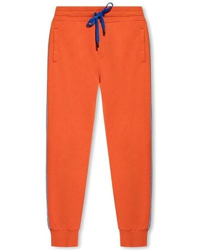 Dolce & Gabbana Sweatpants With Logo - Orange