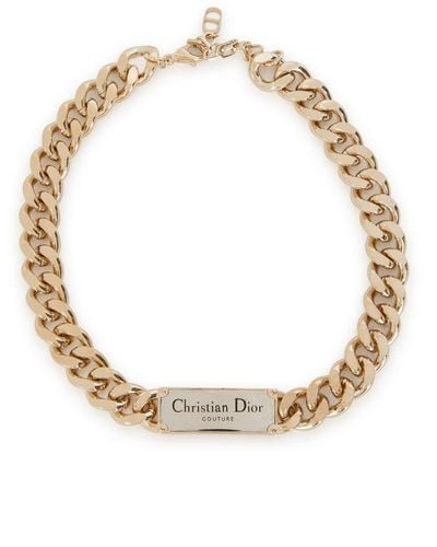 Dior Chain Linked Necklace - Metallic