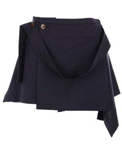 Vivienne Westwood Meghan High-waist Asymmetric Skirt - Blue