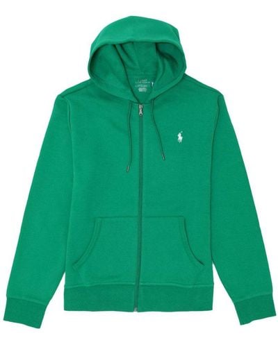 Polo Ralph Lauren Pony Embroidered Zipped Hoodie - Green