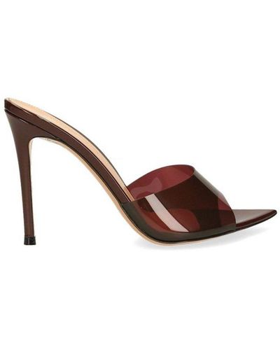 Gianvito Rossi Elle Pointed-toe Heeled Sandals - Brown