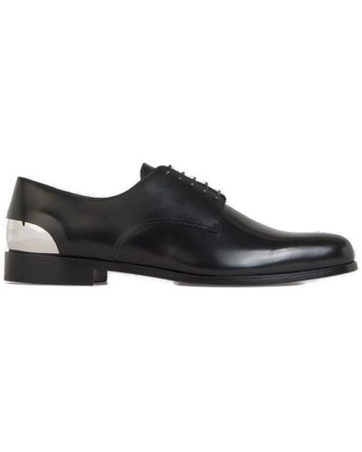 Alexander McQueen Round-toe Lace-up Derby Shoes - Black
