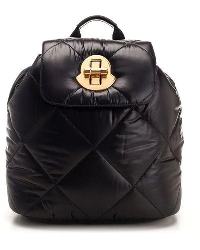 Moncler Puf Foldover Top Backpack - Black