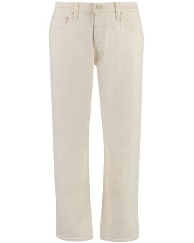 Mother The Ditcher High-waisted Cropped Jeans - Natural