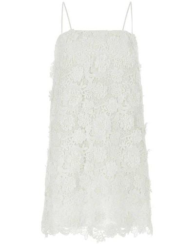 Zimmermann Raie Lace Flower Mini Dress - White